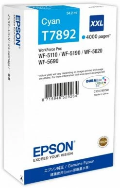 Druckerpatronen, Druckerzubehör Epson T 789240 XXL Tintenpatrone (4.000S) Cyan