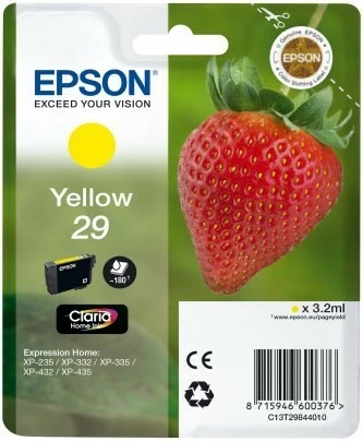 Druckerpatronen, Druckerzubehör Epson 29 Claria Home Tintenpatrone Gelb 1 Druckerpatronen, Druckerzubehör Epson 29 Claria Home Tintenpatrone Gelb