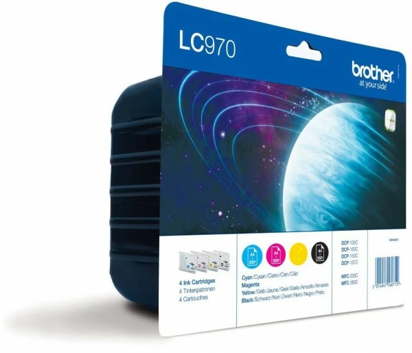 Druckerpatronen, Druckerzubehör Brother LC-970 VB 1 PDR Tintenpatrone 4-farbig 1 Druckerpatronen, Druckerzubehör Brother LC-970 VB 1 PDR Tintenpatrone 4-farbig