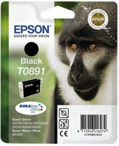 Druckerpatronen, Druckerzubehör Epson T 0891 Tinte DURABrite Ultra Schwarz