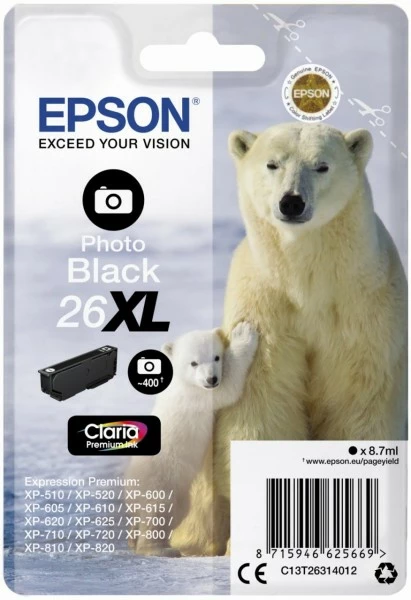Druckerpatronen, Druckerzubehör Epson 26XL Claria Premium Tintenpatrone Photo Black 1 Druckerpatronen, Druckerzubehör Epson 26XL Claria Premium Tintenpatrone Photo Black