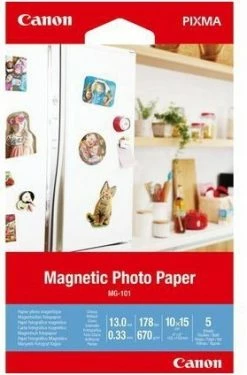Druckerpatronen, Druckerzubehör Canon MG-101 Magnetisch 10x15 (5 Stk) Fotopapier