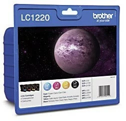 Druckerpatronen, Druckerzubehör Brother LC-1220 VALBPDR Tintenpatrone 4-farbig 1 Druckerpatronen, Druckerzubehör Brother LC-1220 VALBPDR Tintenpatrone 4-farbig