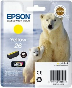 Druckerpatronen, Druckerzubehör Epson 26 Claria Premium Tintenpatrone Gelb