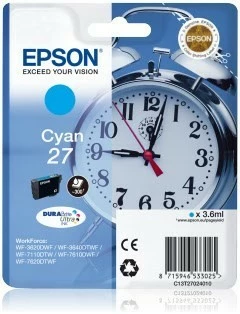 Druckerpatronen, Druckerzubehör Epson 27 DURABrite Ultra Tintenpatrone Cyan