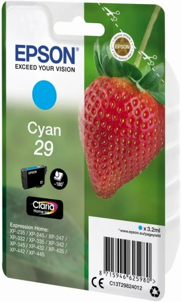 Druckerpatronen, Druckerzubehör Epson 29 Claria Home Tintenpatrone Cyan 2 Druckerpatronen, Druckerzubehör Epson 29 Claria Home Tintenpatrone Cyan – Bild 2