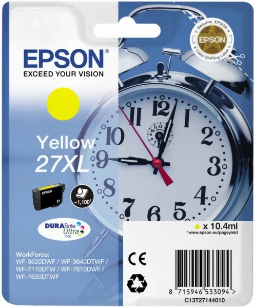 Druckerpatronen, Druckerzubehör Epson 27XL DURABrite Ultra Tintenpatrone Gelb 1 Druckerpatronen, Druckerzubehör Epson 27XL DURABrite Ultra Tintenpatrone Gelb