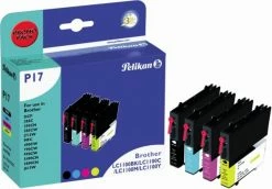 Druckerpatronen, Druckerzubehör Pelikan P17 Tinten-Multipack Ersetzt Brother LC1100VAL 4-farbig