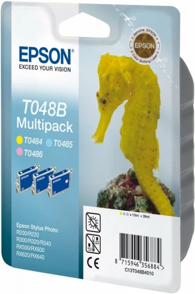 Druckerpatronen, Druckerzubehör Epson T 048B Tinte Multipack 3-farbig 2 Druckerpatronen, Druckerzubehör Epson T 048B Tinte Multipack 3-farbig – Bild 2