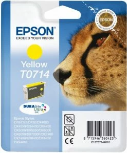 Druckerpatronen, Druckerzubehör Epson T 0714 Tinte DURABrite Ultra Gelb