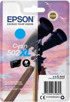 Druckerpatronen, Druckerzubehör Epson 502XL (6,4ml) Tintenpatrone Cyan