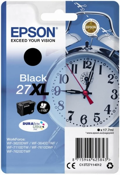 Druckerpatronen, Druckerzubehör Epson 27XL DURABrite Ultra Tintenpatrone Schwarz 1 Druckerpatronen, Druckerzubehör Epson 27XL DURABrite Ultra Tintenpatrone Schwarz