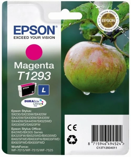 Druckerpatronen, Druckerzubehör Epson T 1293 Tinte DURABrite Ultra Magenta 1 Druckerpatronen, Druckerzubehör Epson T 1293 Tinte DURABrite Ultra Magenta