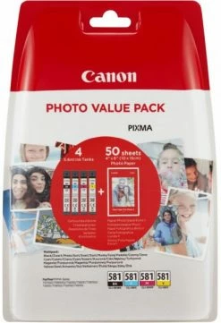 Druckerpatronen, Druckerzubehör Canon CLI-581 C/M/Y/BK Photo Value Pack Blister 4-farbig
