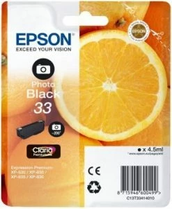 Druckerpatronen, Druckerzubehör Epson 33 Claria Premium Tintenpatrone Photo Black