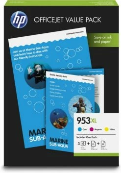 Druckerpatronen, Druckerzubehör HP Nr. 953XL + 75 Blatt Value Pack Cyan/magenta/gelb