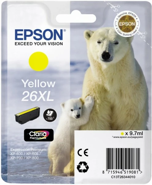 Druckerpatronen, Druckerzubehör Epson 26XL Claria Premium Tintenpatrone Gelb 1 Druckerpatronen, Druckerzubehör Epson 26XL Claria Premium Tintenpatrone Gelb