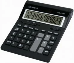 Bürogeräte Olympia LCD-612 SD Taschenrechner Schwarz