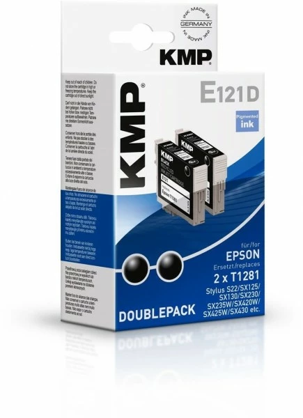 Druckerpatronen, Druckerzubehör KMP E 121 D (2x 5,9ml) Tinten-Doublepack Schwarz 1 Druckerpatronen, Druckerzubehör KMP E 121 D (2x 5,9ml) Tinten-Doublepack Schwarz