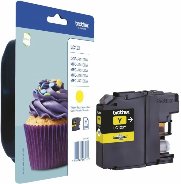 Druckerpatronen, Druckerzubehör Brother LC 123 Y Tintenpatrone Gelb 1 Druckerpatronen, Druckerzubehör Brother LC 123 Y Tintenpatrone Gelb