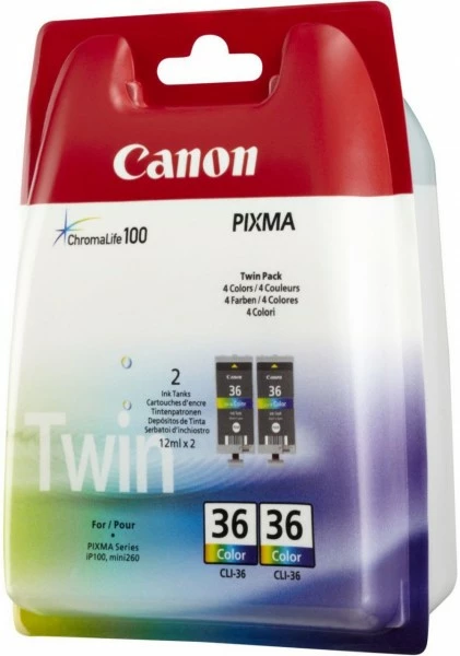 Druckerpatronen, Druckerzubehör Canon CLI 36 Tintenpatrone TwinPack Mehrfarbig 2 Druckerpatronen, Druckerzubehör Canon CLI 36 Tintenpatrone TwinPack Mehrfarbig – Bild 2