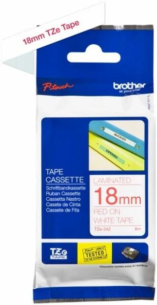 Druckerpatronen, Druckerzubehör Brother TZE-242 Schriftband Lamin. (18mm) Weiß/rot 2 Druckerpatronen, Druckerzubehör Brother TZE-242 Schriftband Lamin. (18mm) Weiß/rot – Bild 2
