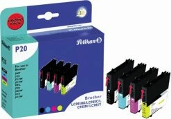 Druckerpatronen, Druckerzubehör Pelikan P20 Tinten-Multipack Ersetzt Brother LC985VAL 4-farbig