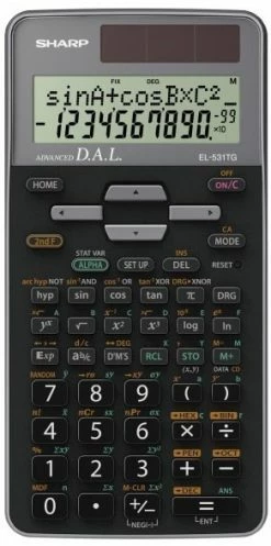 Bürogeräte Sharp EL-531TG-GY Schulrechner Grau