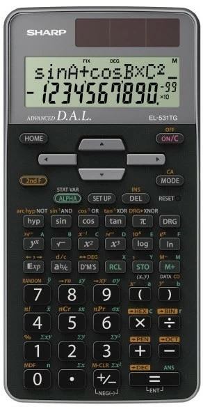 Bürogeräte Sharp EL-531TG-GY Schulrechner Grau 1 Bürogeräte Sharp EL-531TG-GY Schulrechner Grau