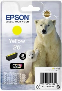 Druckerpatronen, Druckerzubehör Epson 26 Claria Premium Tintenpatrone Gelb
