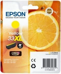 Druckerpatronen, Druckerzubehör Epson 33XL Claria Premium Tintenpatrone Gelb