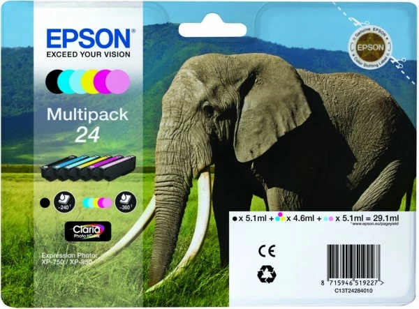 Druckerpatronen, Druckerzubehör Epson 24 Claria Photo HD Multipack 6-farbig 1 Druckerpatronen, Druckerzubehör Epson 24 Claria Photo HD Multipack 6-farbig
