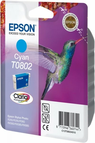Druckerpatronen, Druckerzubehör Epson T 0802 Tinte Claria Photographic Cyan 2 Druckerpatronen, Druckerzubehör Epson T 0802 Tinte Claria Photographic Cyan – Bild 2
