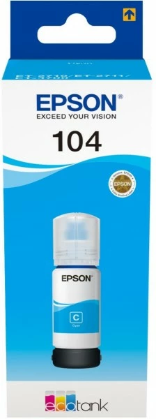 Druckerpatronen, Druckerzubehör Epson 104 EcoTank (65ml) Nachfülltinte Cyan