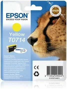 Druckerpatronen, Druckerzubehör Epson T 0714 Tinte DURABrite Ultra Gelb 1 Druckerpatronen, Druckerzubehör Epson T 0714 Tinte DURABrite Ultra Gelb