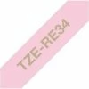 Druckerpatronen, Druckerzubehör Brother TZe-RE34 Textilband (12mm) Rosa/gold