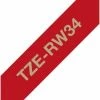 Druckerpatronen, Druckerzubehör Brother TZe-RW34 (12mm) Schriftband Weinrot/gold