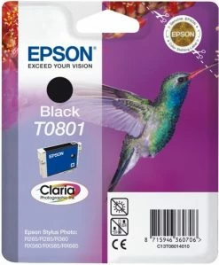 Druckerpatronen, Druckerzubehör Epson T 0801 Tinte Claria Photographic Schwarz