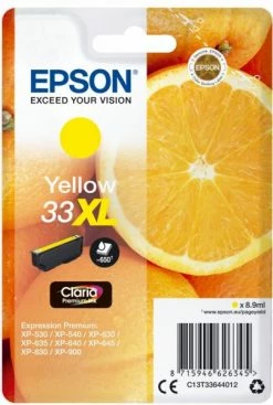 Druckerpatronen, Druckerzubehör Epson 33XL Claria Premium Tintenpatrone Gelb
