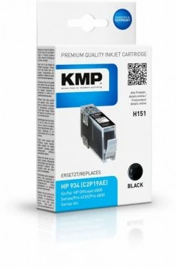 Druckerpatronen, Druckerzubehör KMP H151 (600 Seiten) Tintenpatrone Ersetzt HP 934 (C2P19AE) Schwarz