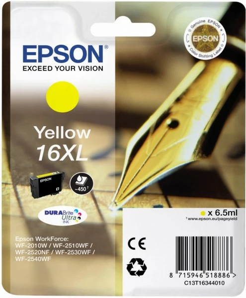 Druckerpatronen, Druckerzubehör Epson 16XL DURABrite Ultra Tintenpatrone Gelb 1 Druckerpatronen, Druckerzubehör Epson 16XL DURABrite Ultra Tintenpatrone Gelb