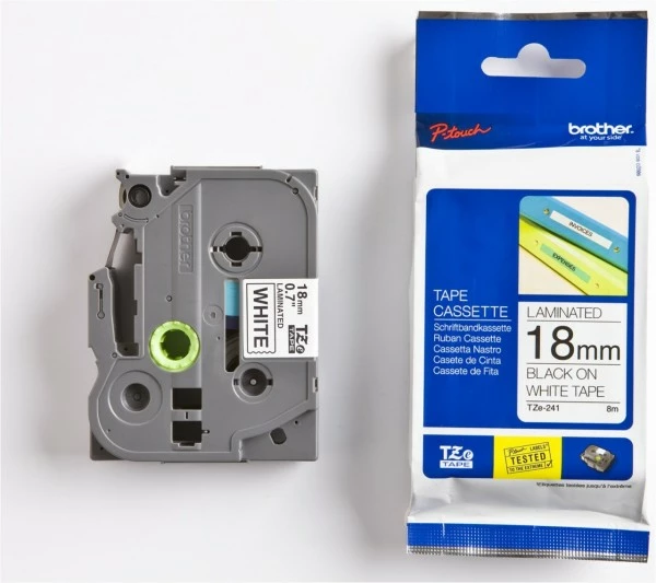 Druckerpatronen, Druckerzubehör Brother TZe-241 18mm (8m) Schriftband Weiß/schwarz 1 Druckerpatronen, Druckerzubehör Brother TZe-241 18mm (8m) Schriftband Weiß/schwarz