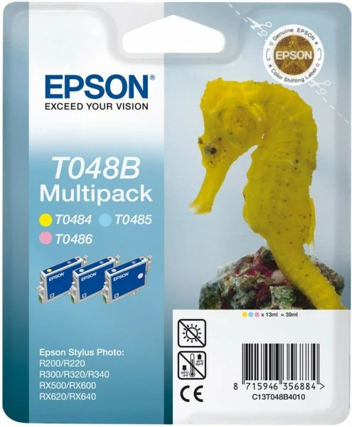 Druckerpatronen, Druckerzubehör Epson T 048B Tinte Multipack 3-farbig 1 Druckerpatronen, Druckerzubehör Epson T 048B Tinte Multipack 3-farbig