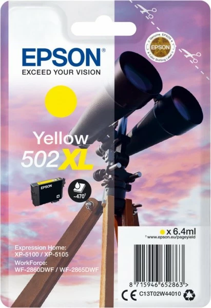 Druckerpatronen, Druckerzubehör Epson 502XL (6,4ml) Tintenpatrone Gelb 1 Druckerpatronen, Druckerzubehör Epson 502XL (6,4ml) Tintenpatrone Gelb