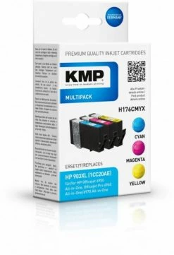 Druckerpatronen, Druckerzubehör KMP H176CMYX Multipack Tinten-Multipack Ersetzt HP 903XL (1CC20AE) 3-farbig