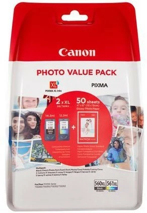 Druckerpatronen, Druckerzubehör Canon PG-560XL/CL-561XL Photo Value (300 + 400 S.) 4-farbig Blister 1 Druckerpatronen, Druckerzubehör Canon PG-560XL/CL-561XL Photo Value (300 + 400 S.) 4-farbig Blister