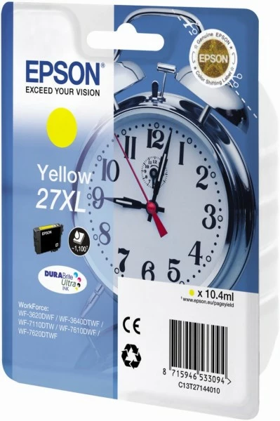 Druckerpatronen, Druckerzubehör Epson 27XL DURABrite Ultra Tintenpatrone Gelb 2 Druckerpatronen, Druckerzubehör Epson 27XL DURABrite Ultra Tintenpatrone Gelb – Bild 2