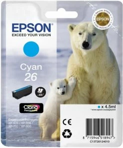 Druckerpatronen, Druckerzubehör Epson 26 Claria Premium Tintenpatrone Cyan