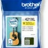 Druckerpatronen, Druckerzubehör Brother LC-421XLY (500 S.) Tintenpatrone Gelb