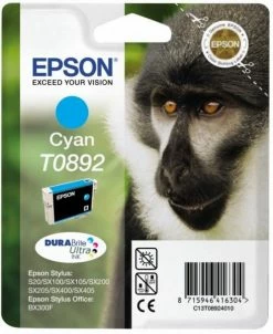 Druckerpatronen, Druckerzubehör Epson T 0892 Tinte DURABrite Ultra Cyan